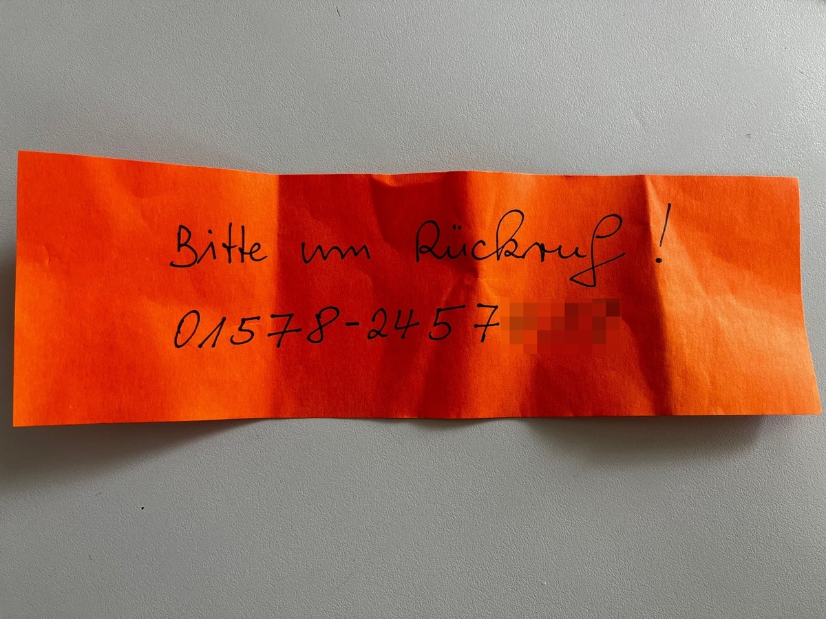 Betrug Sichergestellter Zettel