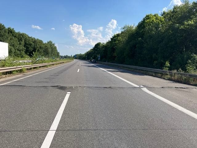 Fahrbahndecke auf A5 Bensheim