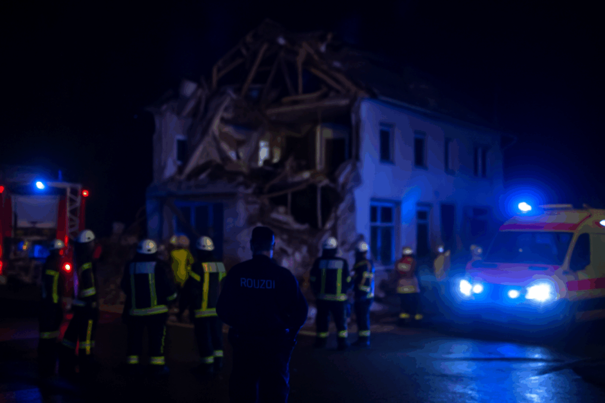 Explosion Daaden, Westerwald, Wohn- und Geschäftshaus, Döner-Imbiss, Polizei Koblenz, Gas, Rettungshubschrauber