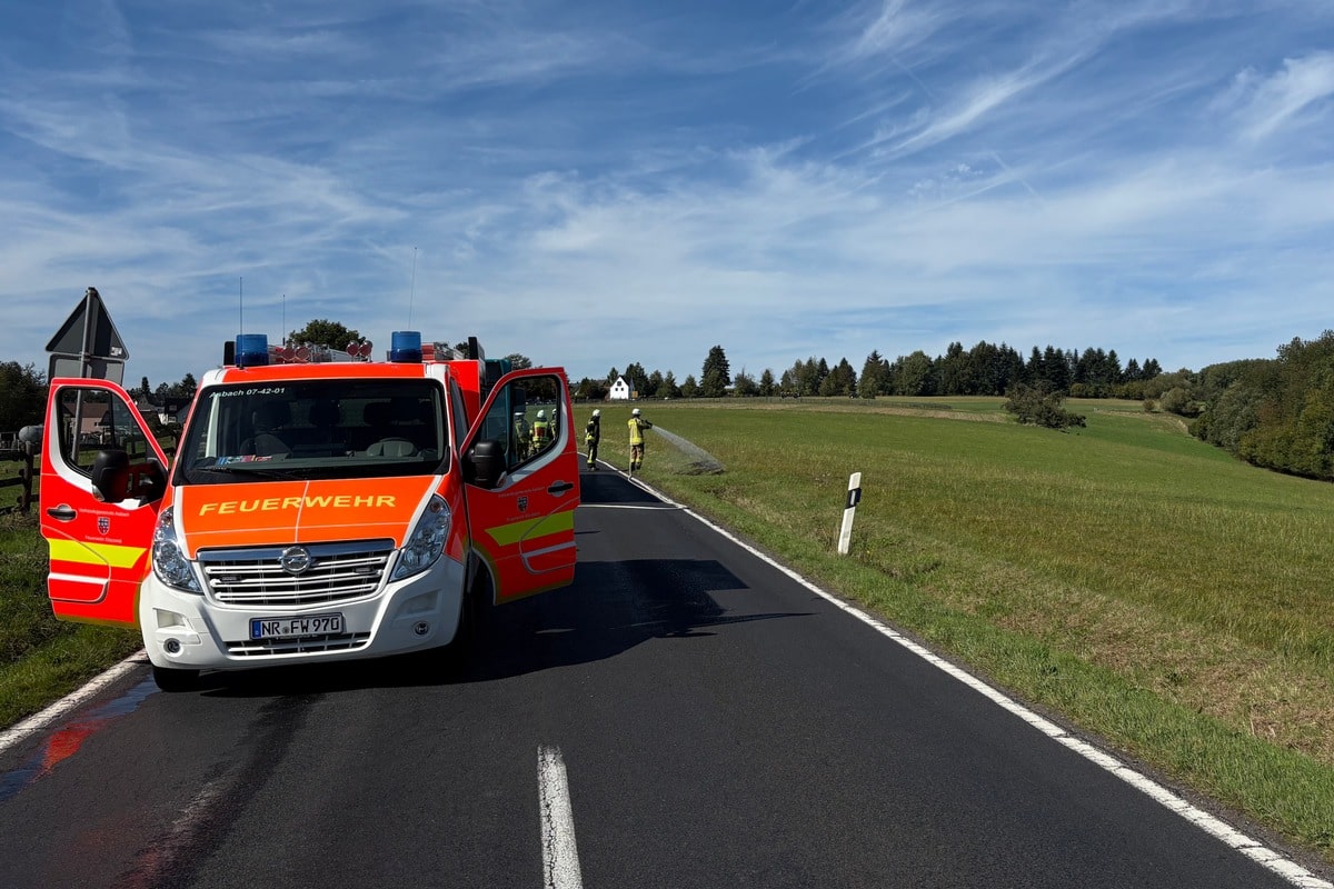 Flächenbrand an der L255 bei Etscheid