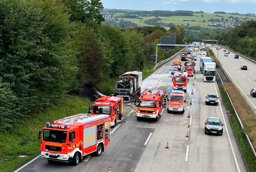 LKW-Brand A3 Neustadt