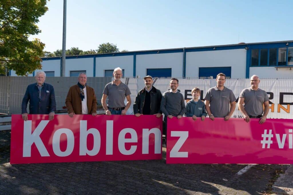 Neues Willkommensschild Koblenz