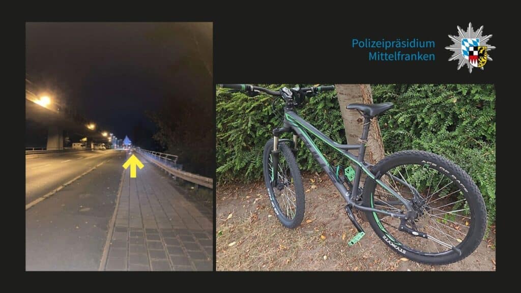 Fahrradwurf auf Wohnmobil Nürnberg
