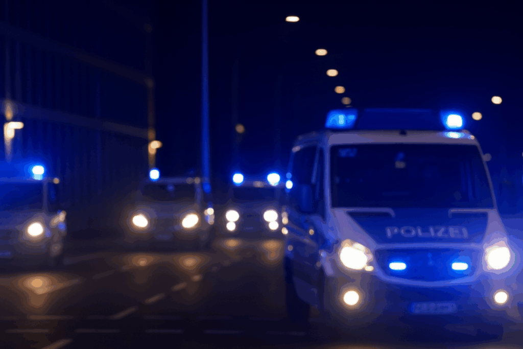 Polizei im nächtlichen Einsatz