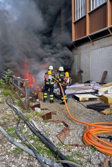 Brand auf Baustelle München