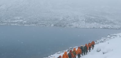 Schneesturm am Mount Everest (Tibet)