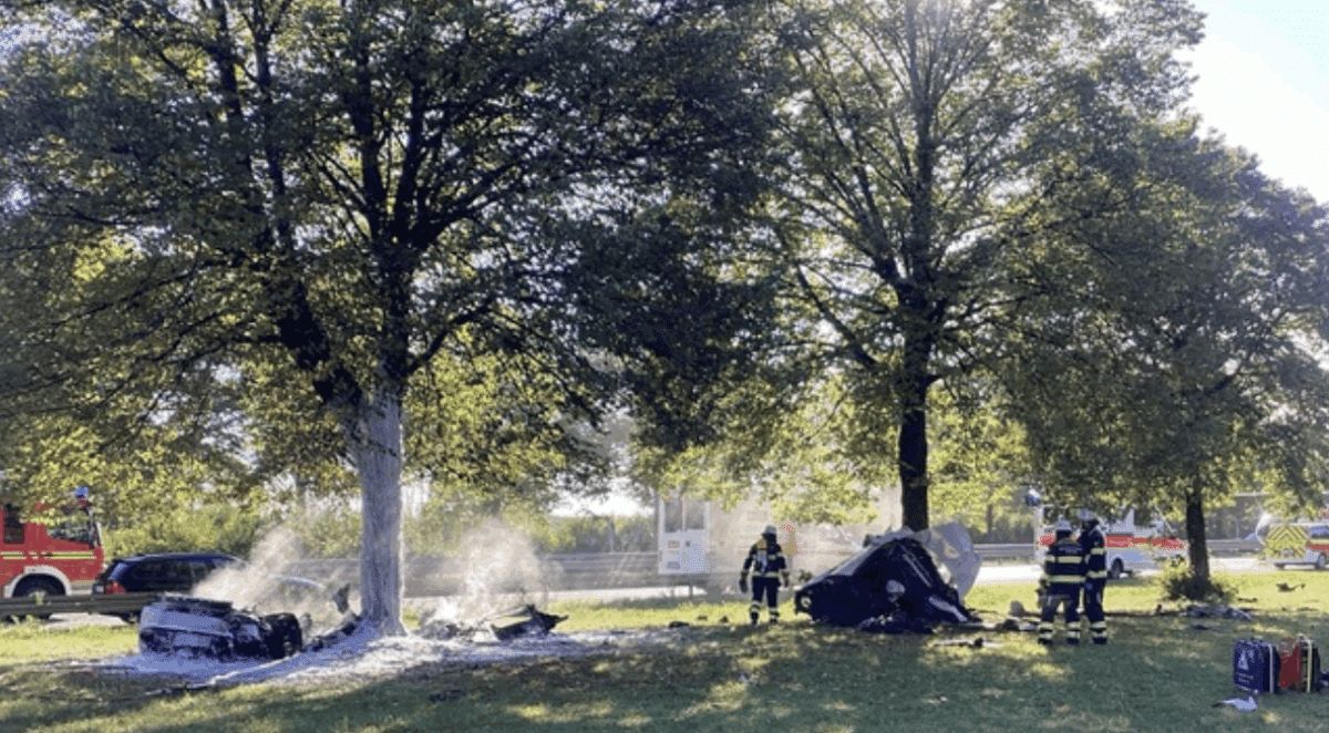 Unfall A94 Daglfing, Lamborghini U