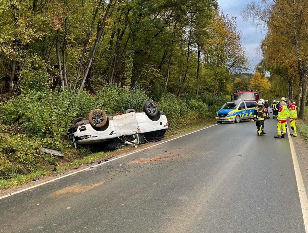 Unfall auf der K 48 bei Beverungen-Drenke