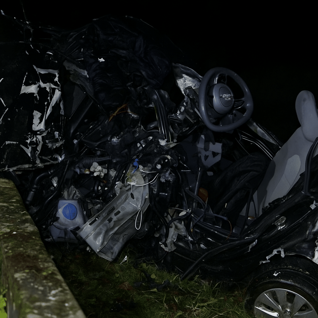 Audi fliegt 50 Meter in Garten 17Jähriger in Theilenhofen aus Wrack geschnitten