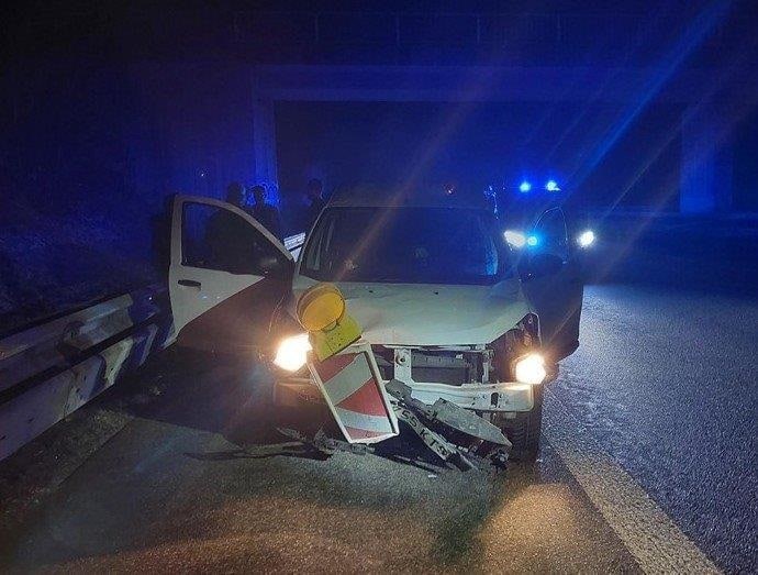 Unfall in Kontrollstelle der Bundespolizei