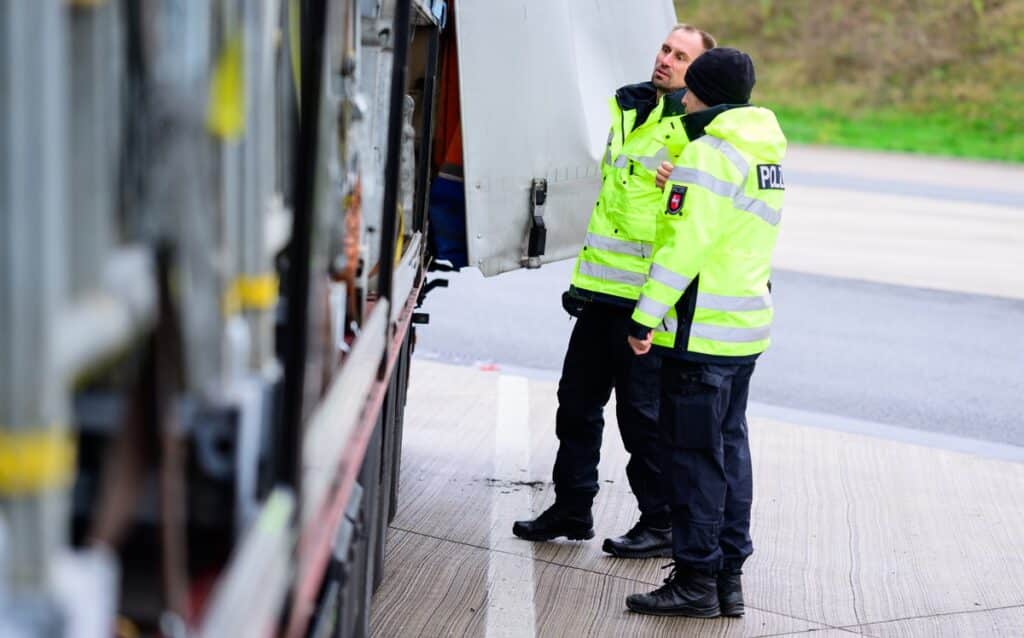Kontrolle auf der A7