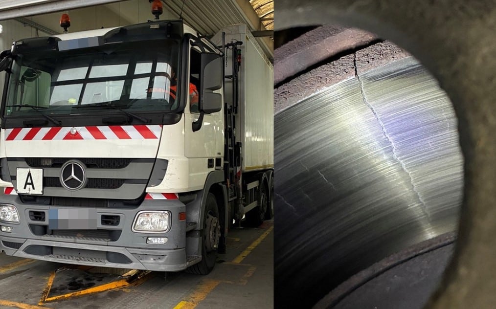 Lkw mit gravierenden Fahrzeugmängeln