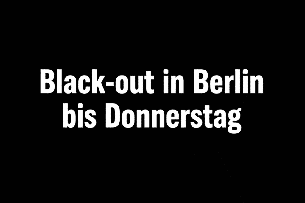 Black-out in Berlin bis Donnerstag