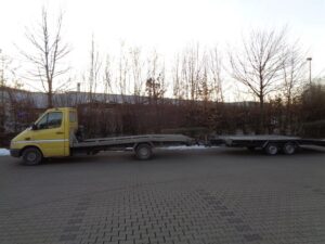 durchgebrochener Lkw