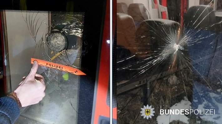 Bahnhof Schliersee BOB Zug beschädigt