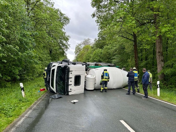 Betonmischer Unfall Bad Wünnenberg