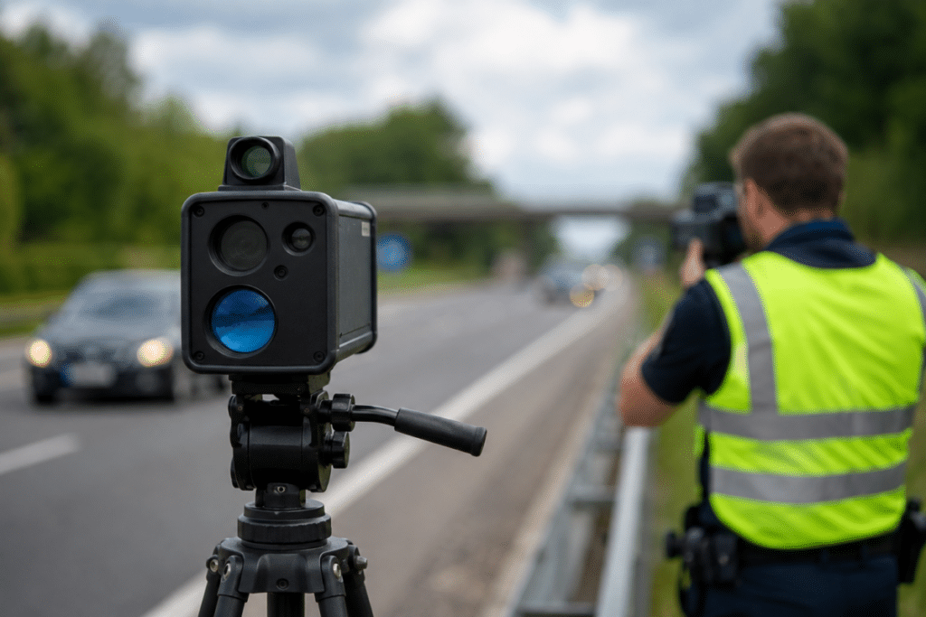 Geschwindigkeitskontrollen auf der B9