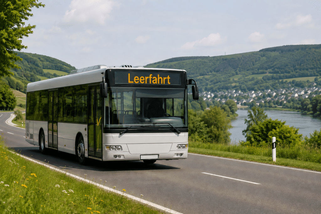 Leerfahrt Bus