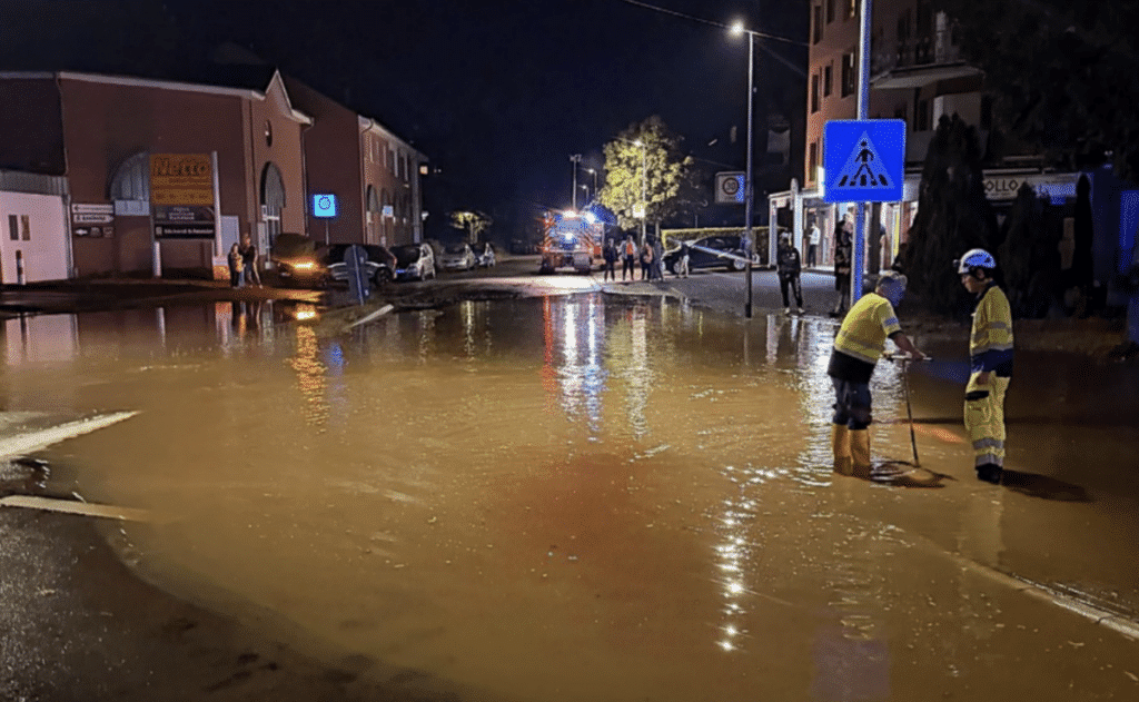 Bergheim Wasserrohrbruch in Quadrath-Ichendorf