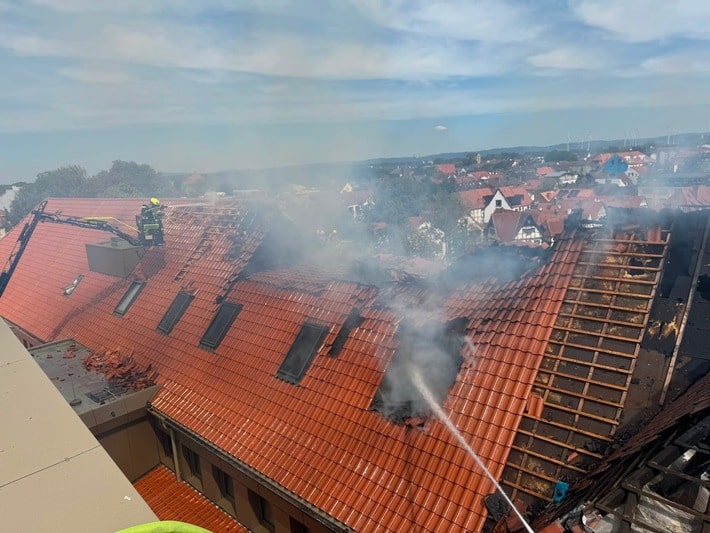 Dachstuhlbrand in Paderborn