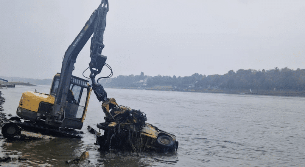 Rhein Hafen Knochen