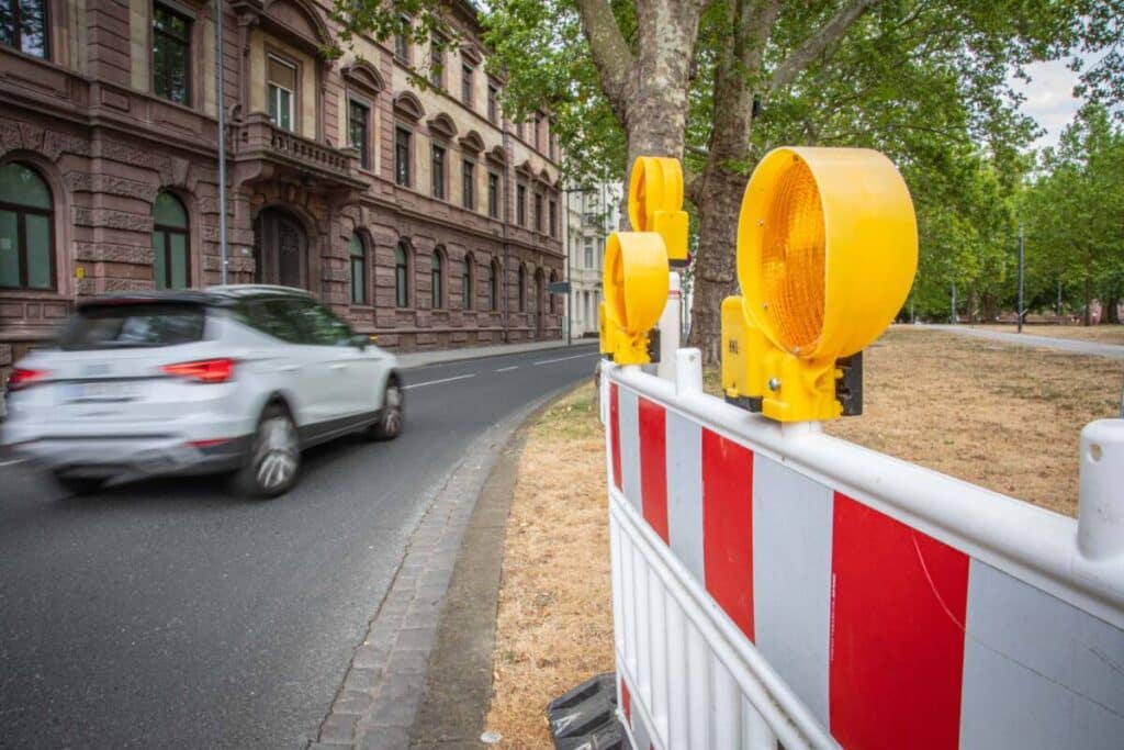 Sperrung am Clemensplatz in Koblenz
