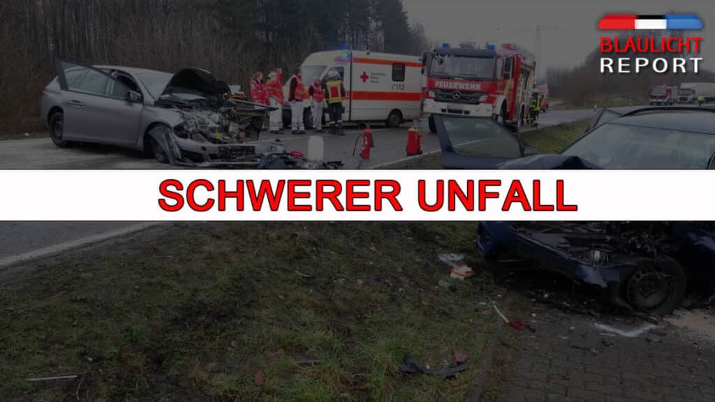 Schwerer Verkehrsunfall auf der B259 bei Ulmen