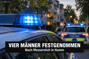 Messerstich in Hamm: 23-Jähriger schwer verletzt – vier Männer festgenommen