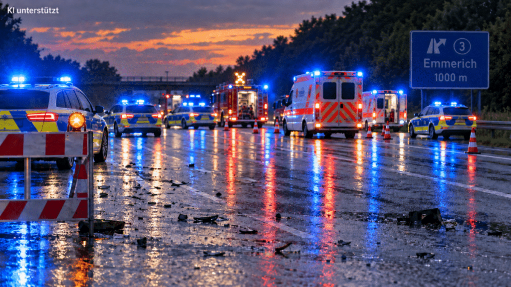 Tödlicher Unfall auf A3 bei Emmerich