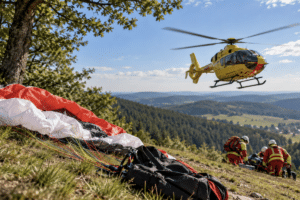 Gleitschirmflieger Breitscheid: Pilot stürzt sechs Meter in die Tiefe