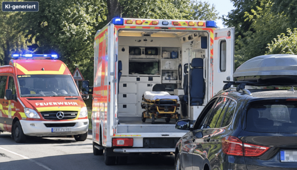 Kind fällt aus fahrendem Auto