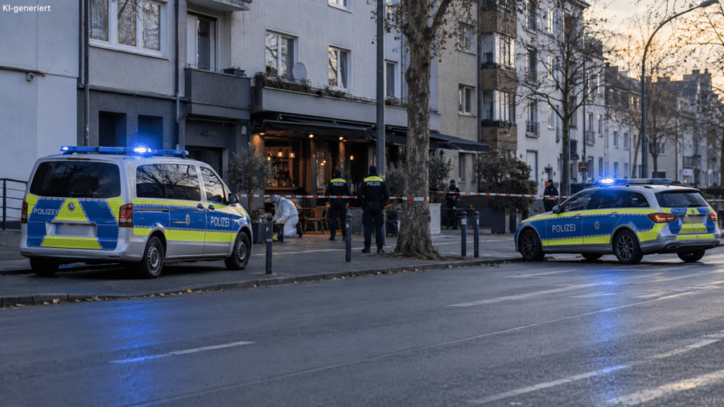 Polizeieinsatz vor einer Bar in Köln-Ostheim