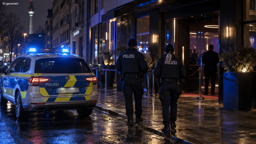 Polizeiwagen vor Berliner Nachtclub