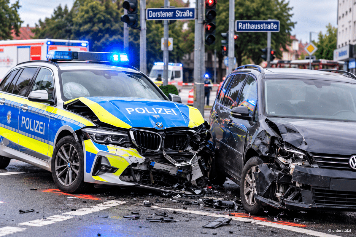 Streifenwagen-Unfall in Herne