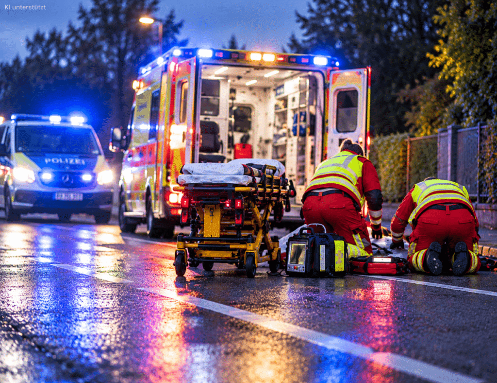 Kleinbus überrollt Fahrer in Ense-Waltringen