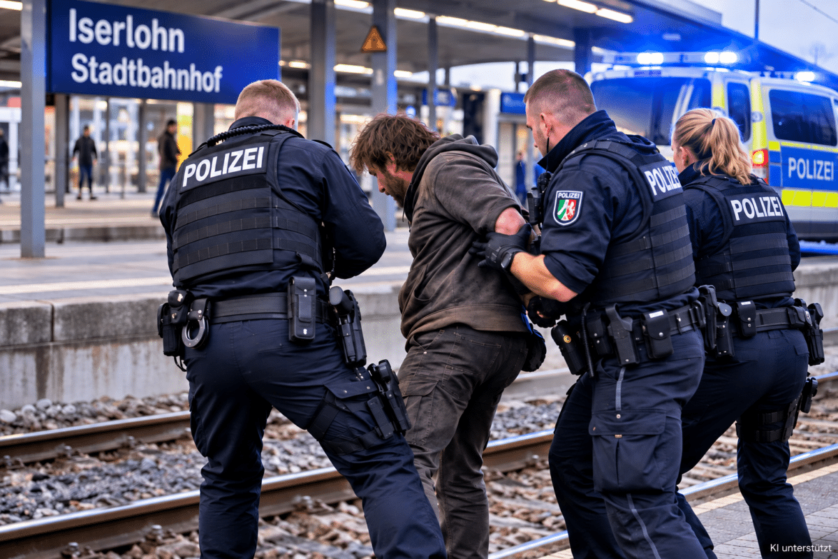Polizeieinsatz Iserlohn Stadtbahnhof