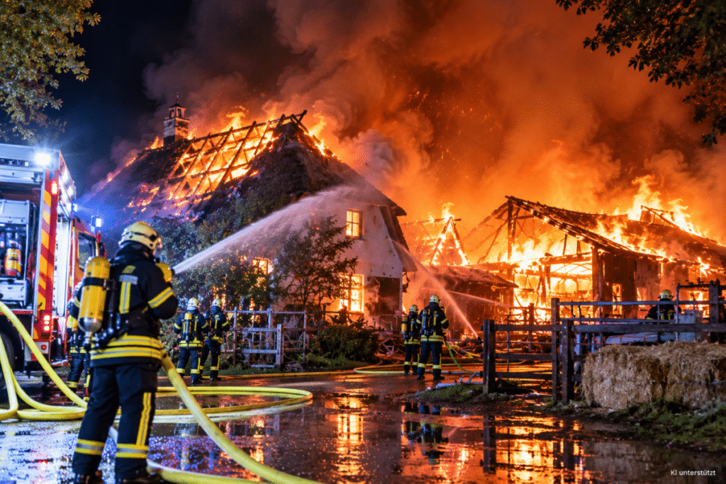 Großbrand in Henstedt-Ulzburg