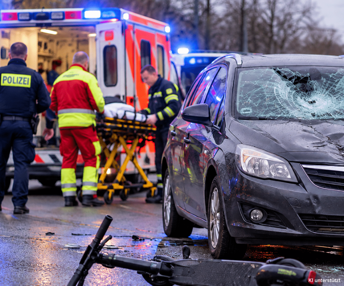 E-Scooter-Unfall in Berlin-Marzahn