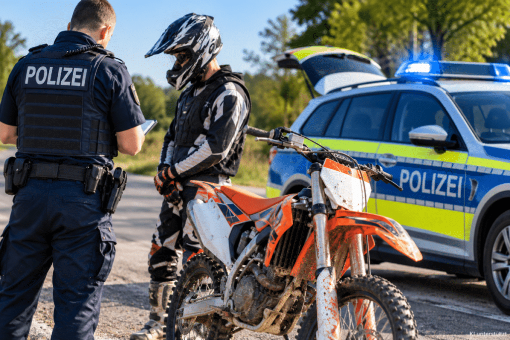 Motocross-Fahrer unter Drogeneinfluss