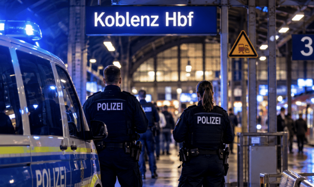 Auseinandersetzung Hauptbahnhof Koblenz