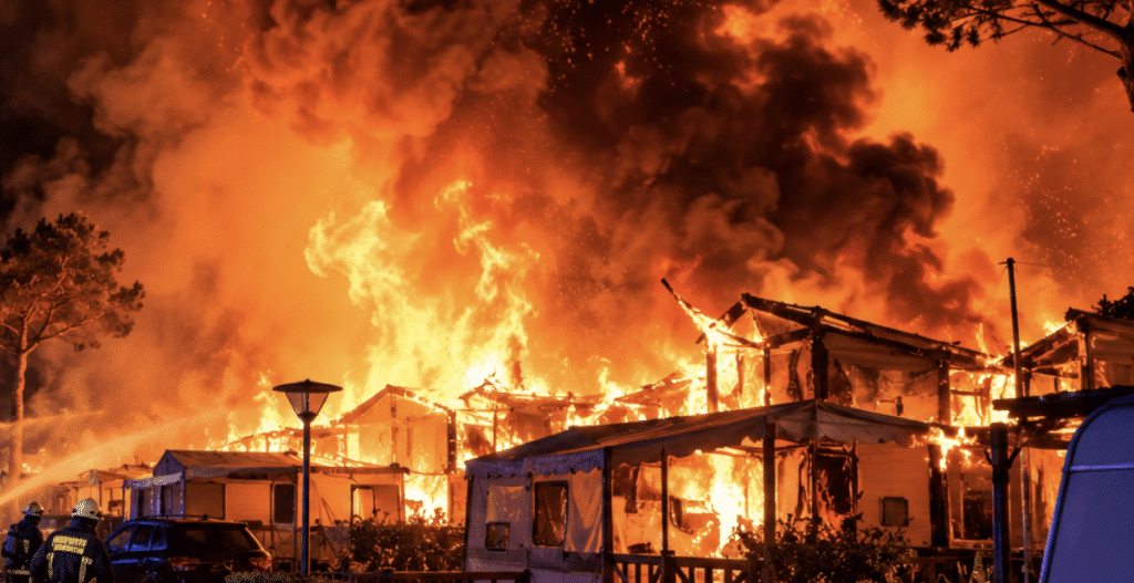 Brand auf Campingplatz am Gardasee