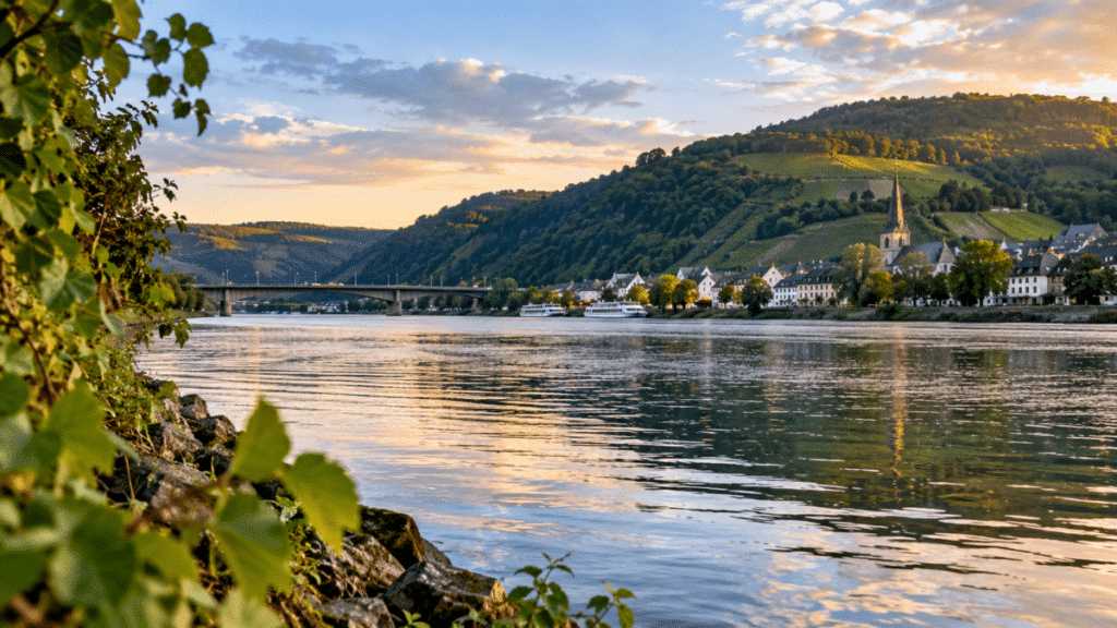 Moseltal im goldenen Abendlicht