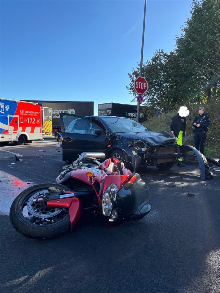 Motorradunfall in Radevormwald