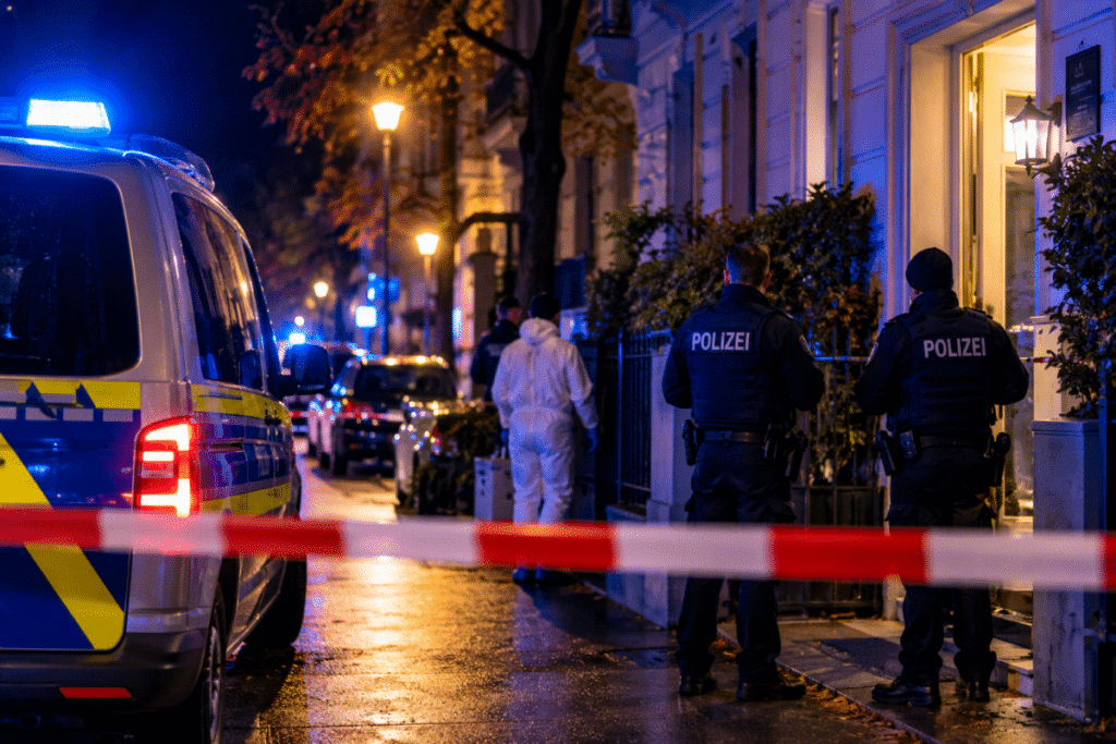 Nächtlicher Polizeieinsatz in der Stadt