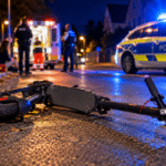 Nächtlicher Polizeieinsatz mit E-Scooter