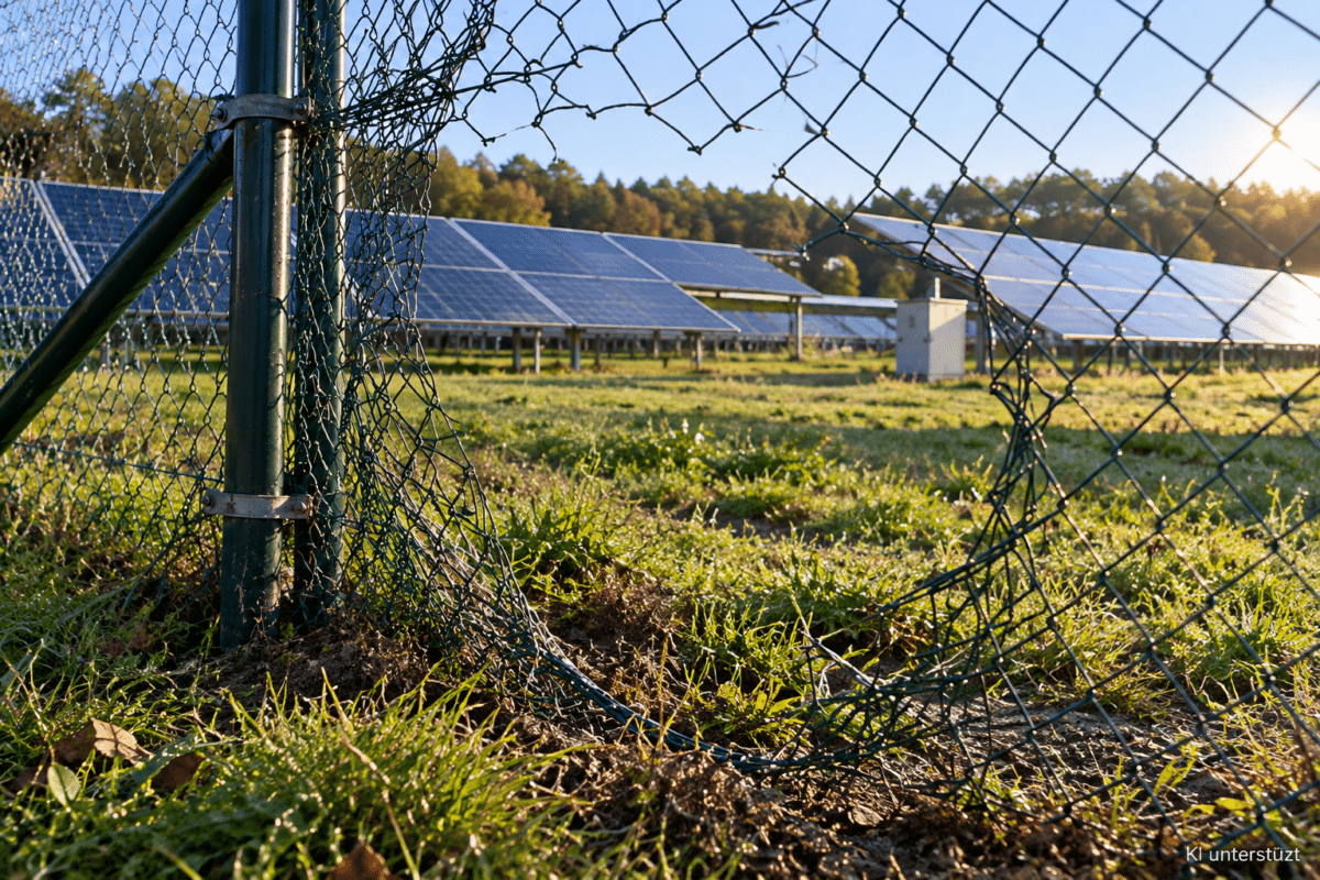 Einbruch in Solarpark in Unnau