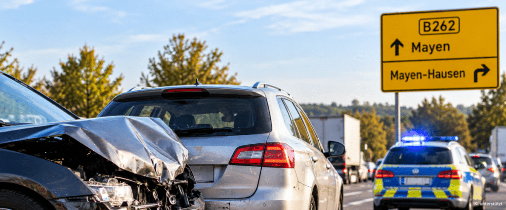 Unfall B262 Mayen